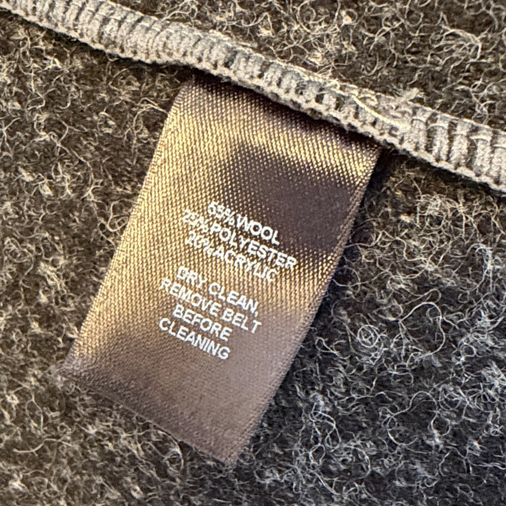 White House Black Market Gray-to-Black Ombre Belted Coat - Picture 4 of 7